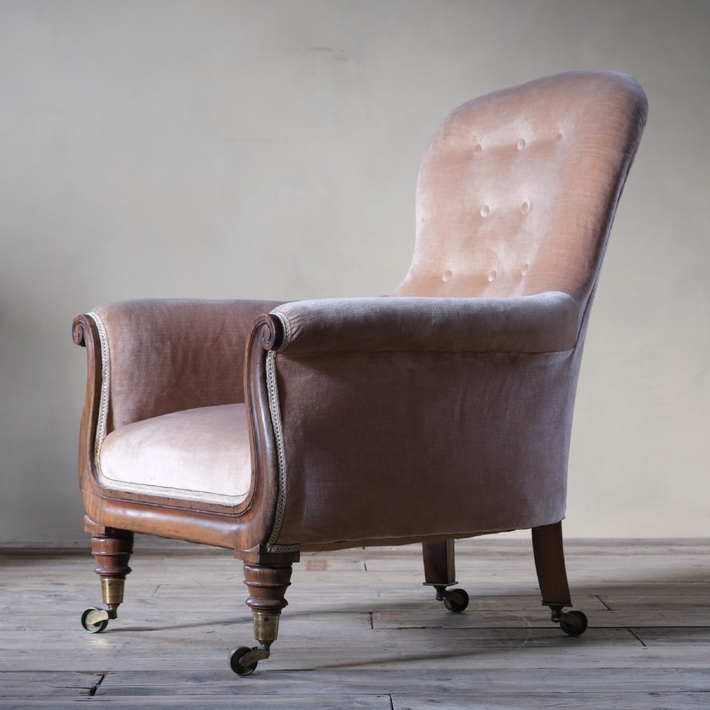 Regency walnut library armchair  View IX