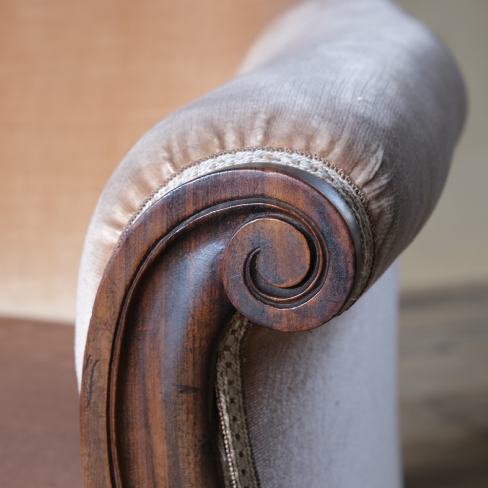 Regency walnut library armchair  View X