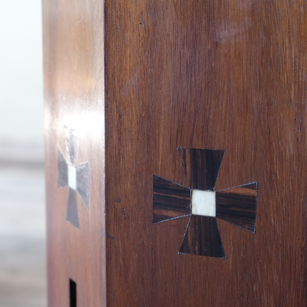 19th century Moorish mahogany and macassar ebony side table.  View IX