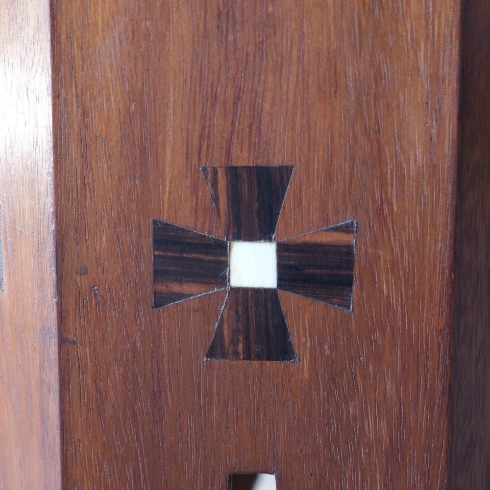 19th century Moorish mahogany and macassar ebony side table.  View X