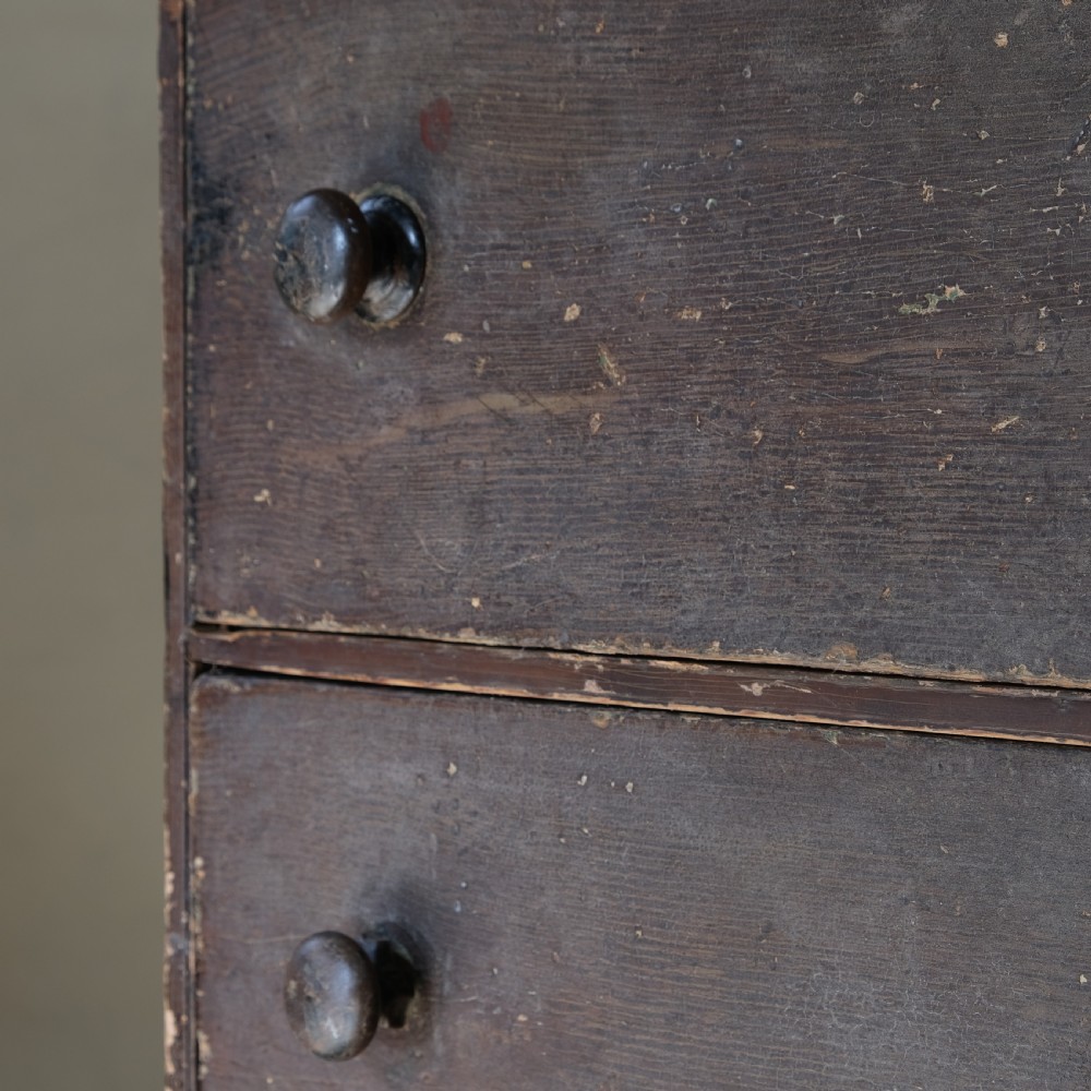 A small 19th century grained pine chest of drawers View V