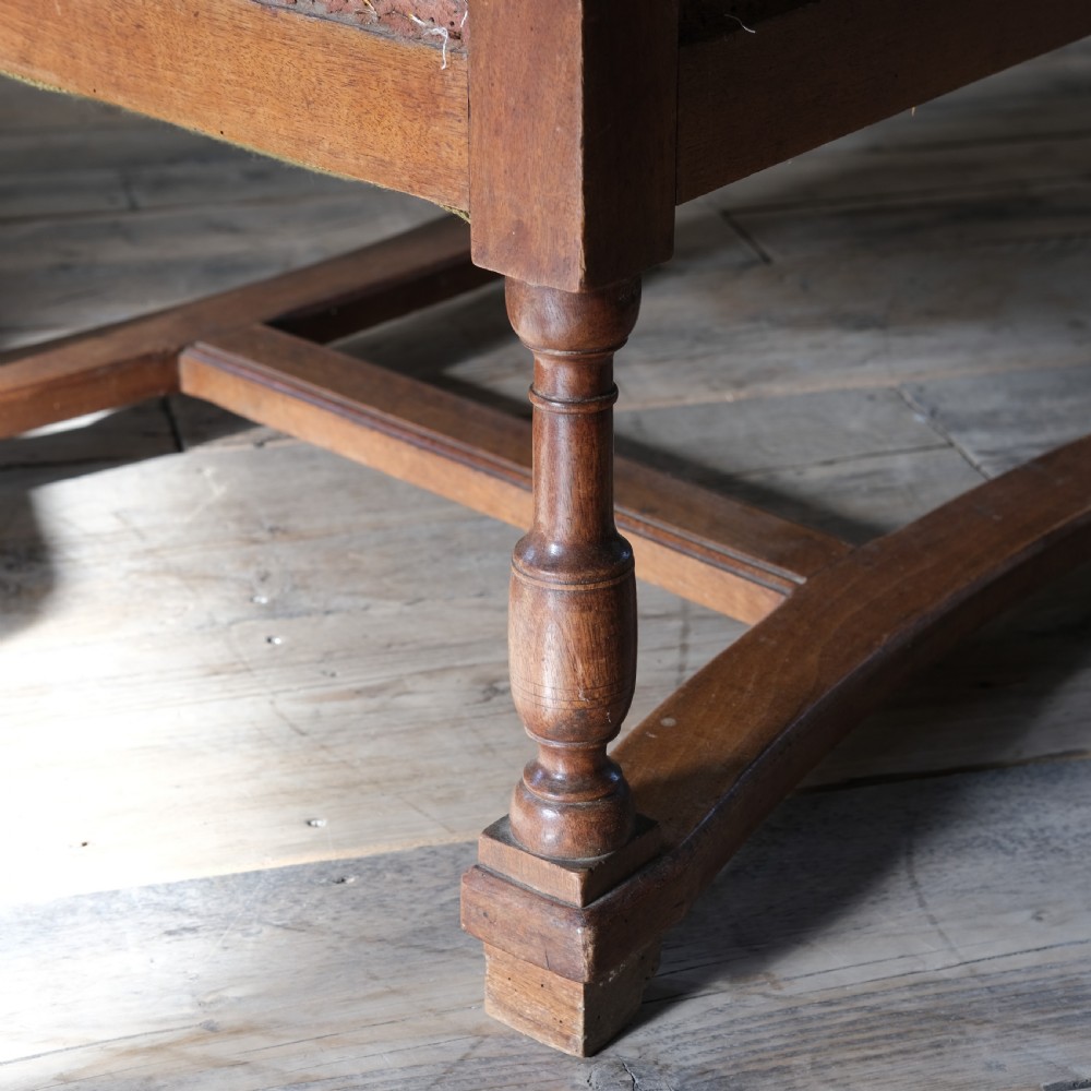 19th century French walnut reclining wingback armchair View VIII