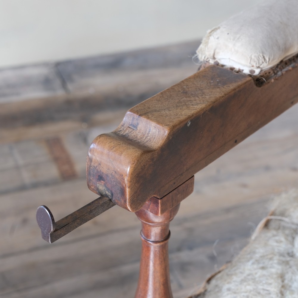 19th century French walnut reclining wingback armchair View XII