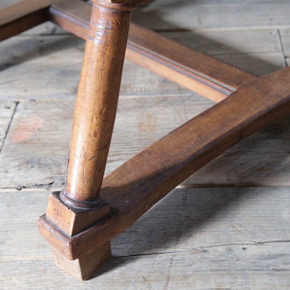 19th century French walnut reclining wingback armchair View XVII