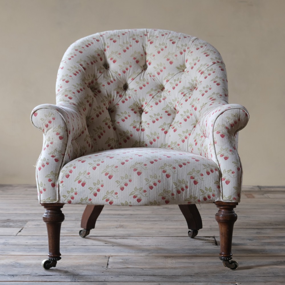 mid 19th century Holland and sons deep seated armchair  c1860 View VI