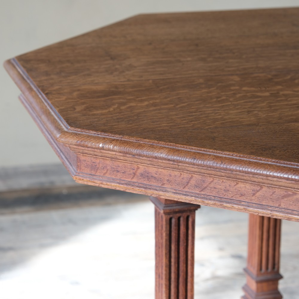 19th century Jas Shoolbred oak centre table View VII
