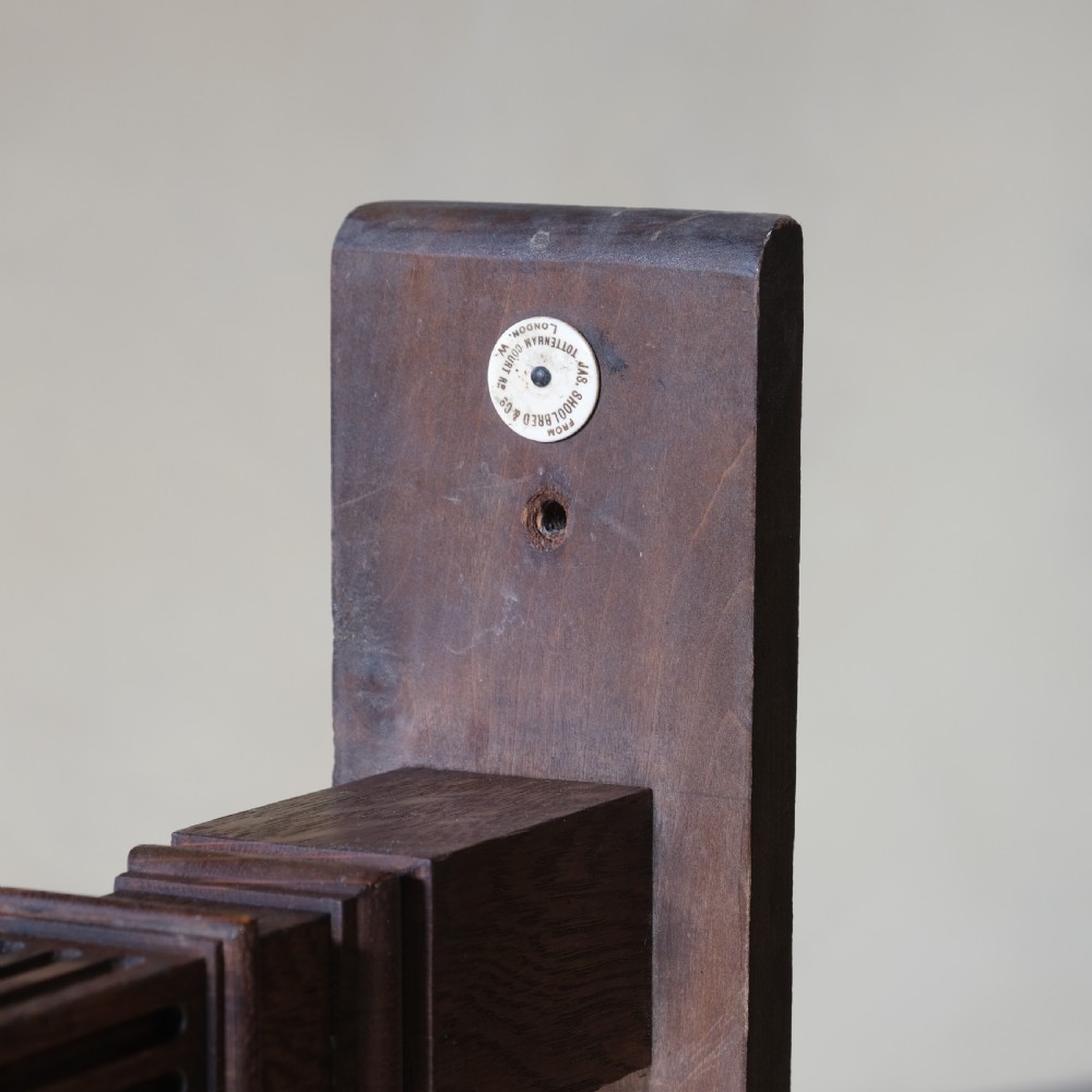 19th century Jas Shoolbred oak centre table View XI