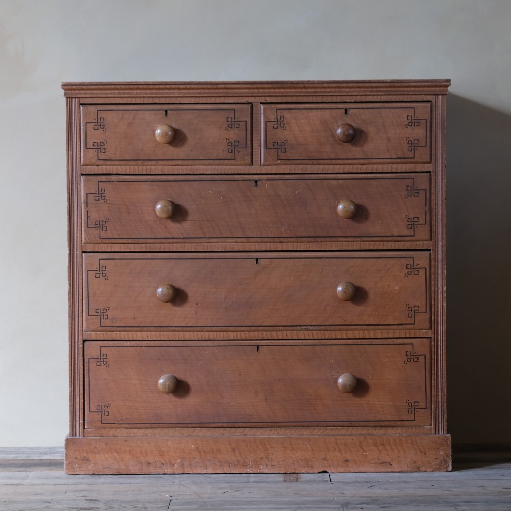 Aesthetic movement painted pine drawers View III