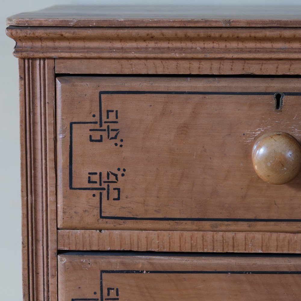 Aesthetic movement painted pine drawers View VII