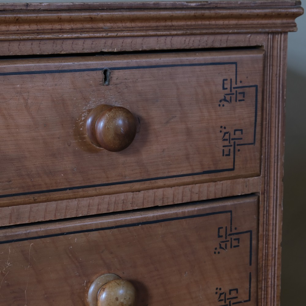 Aesthetic movement painted pine drawers View IX