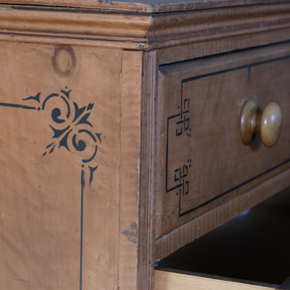Aesthetic movement painted pine drawers View X