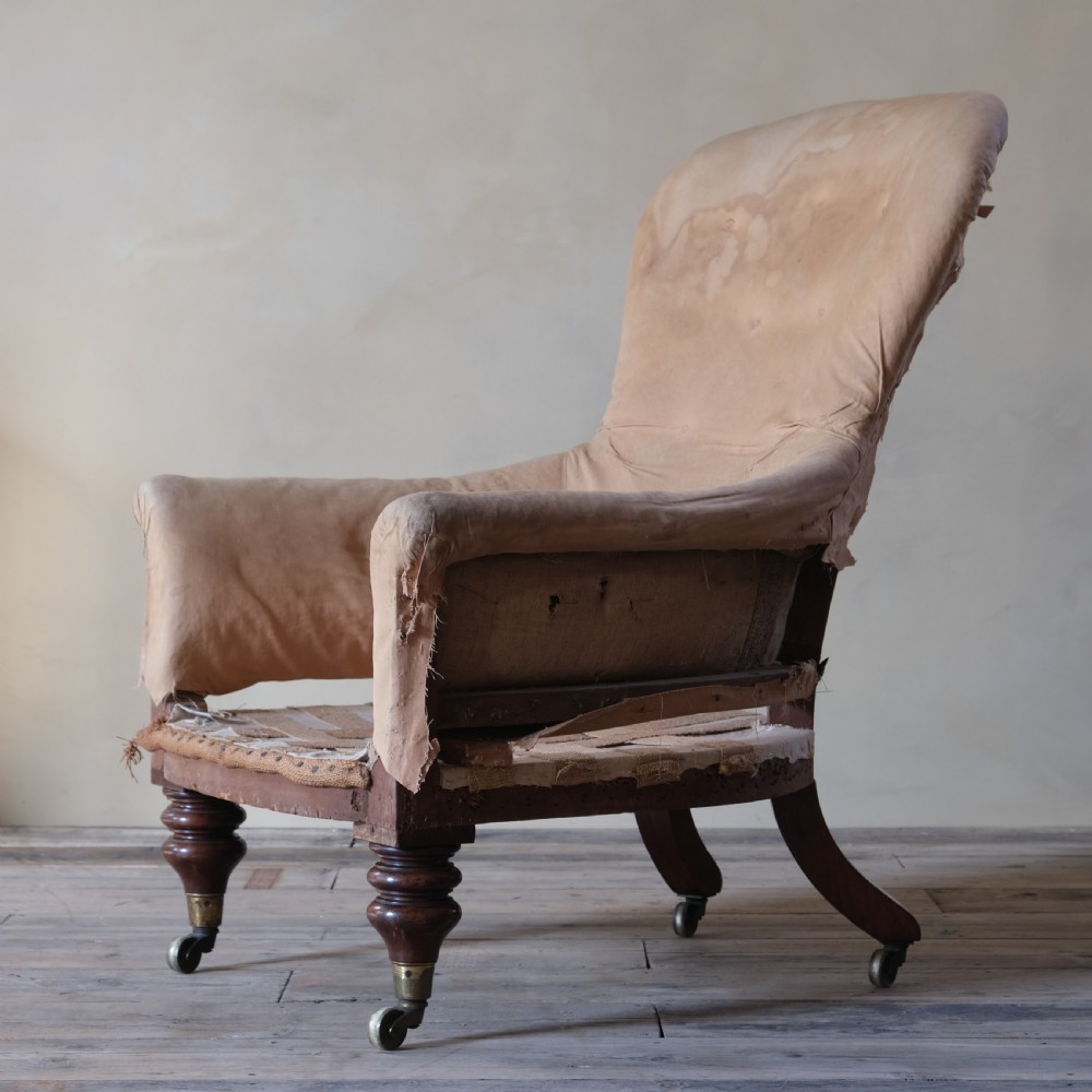 Mid 19th century spoon back armchair