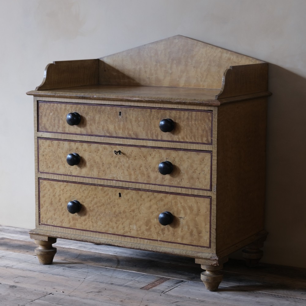 Regency grained pine washstand chest of drawers. View IV