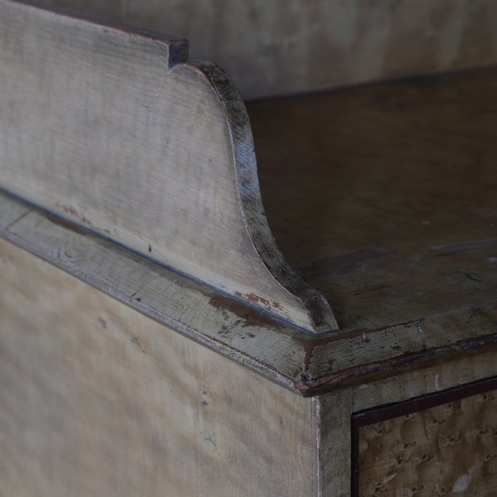 Regency grained pine washstand chest of drawers. View V