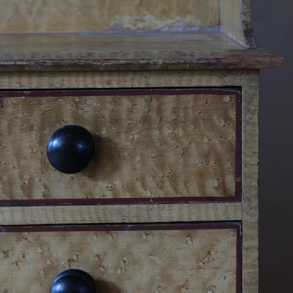 Regency grained pine washstand chest of drawers. View VII