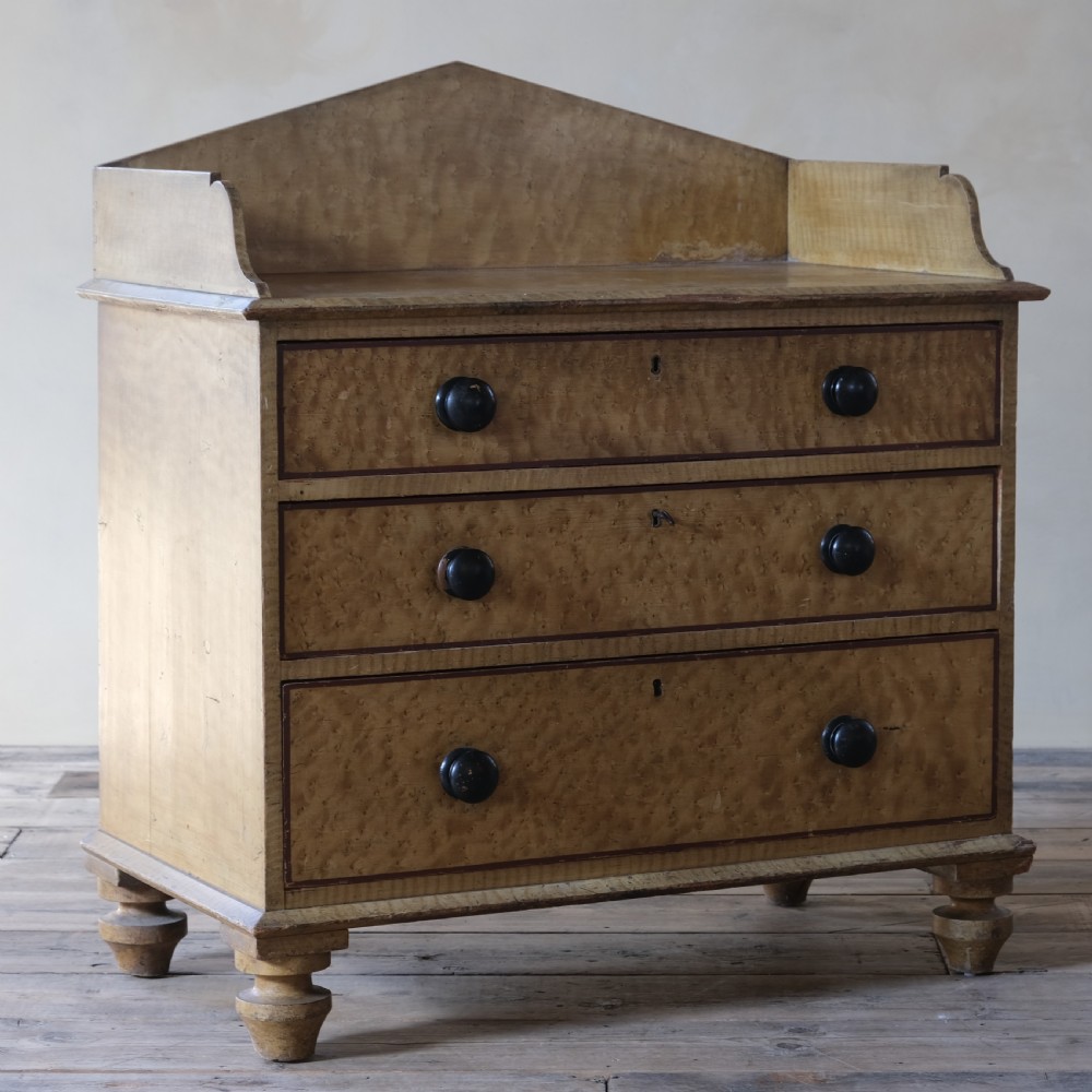 Regency grained pine washstand chest of drawers. View X
