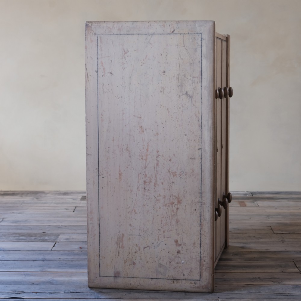 19th century pine chest of drawers in original paint View IX