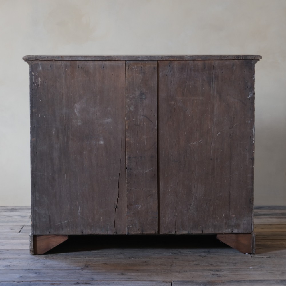 19th century pine chest of drawers in original paint View X