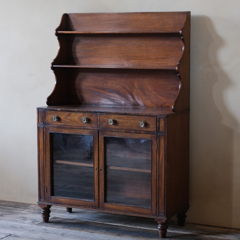 Regency mahogany glazed cabinet 