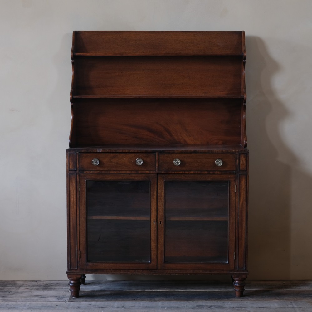 Regency mahogany glazed cabinet  View II