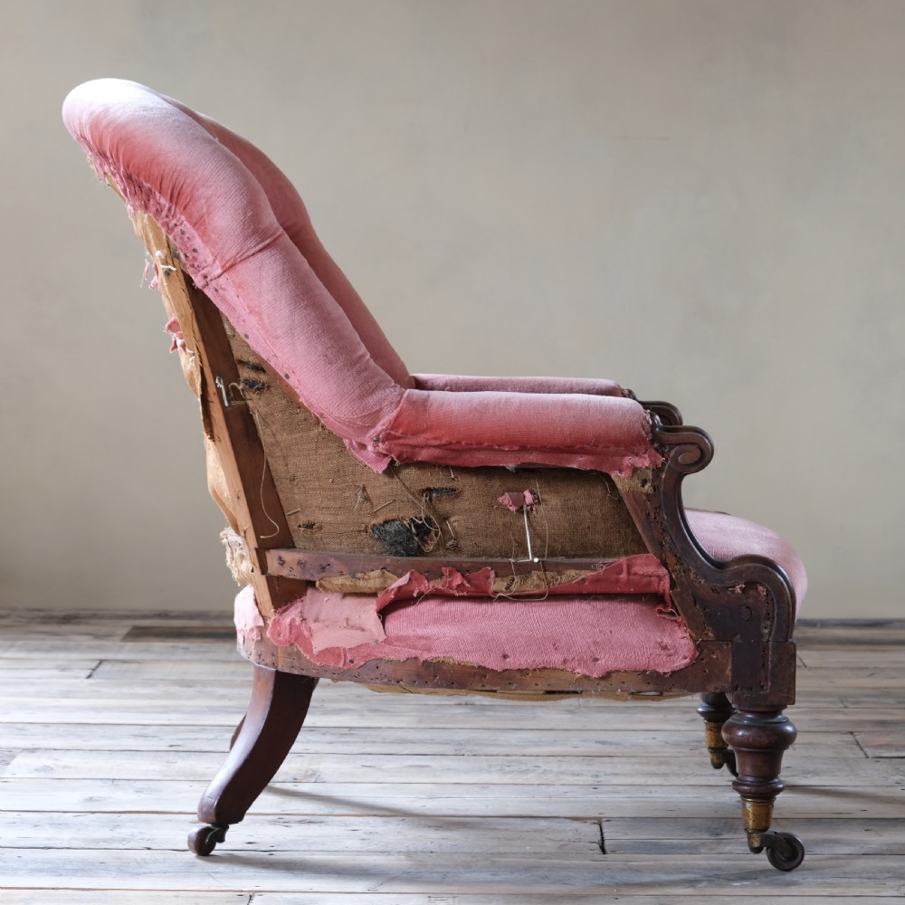 19th century Mahogany library armchair View IV