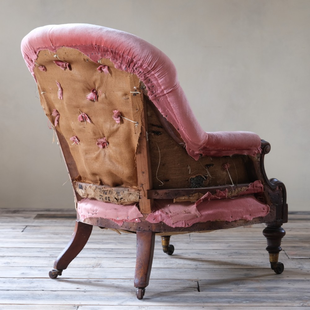 19th century Mahogany library armchair View V