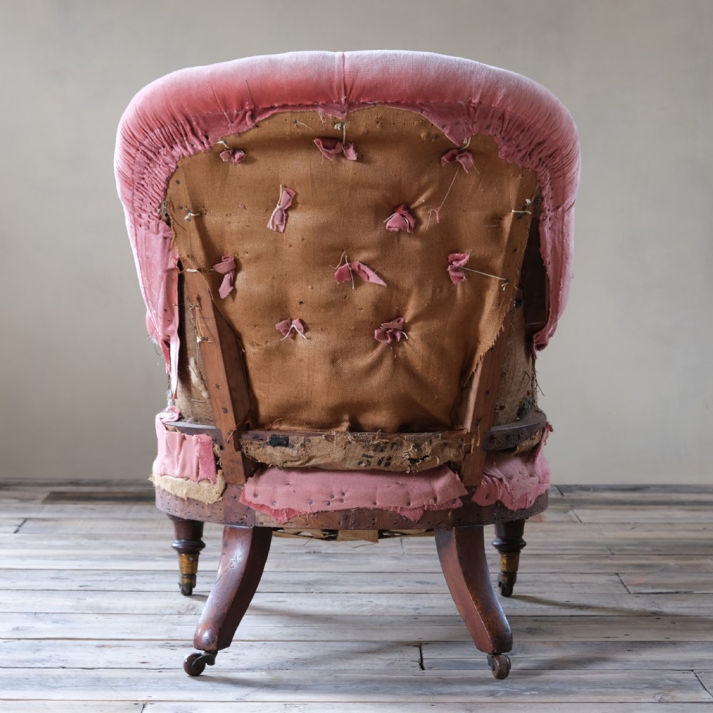 19th century Mahogany library armchair View VI