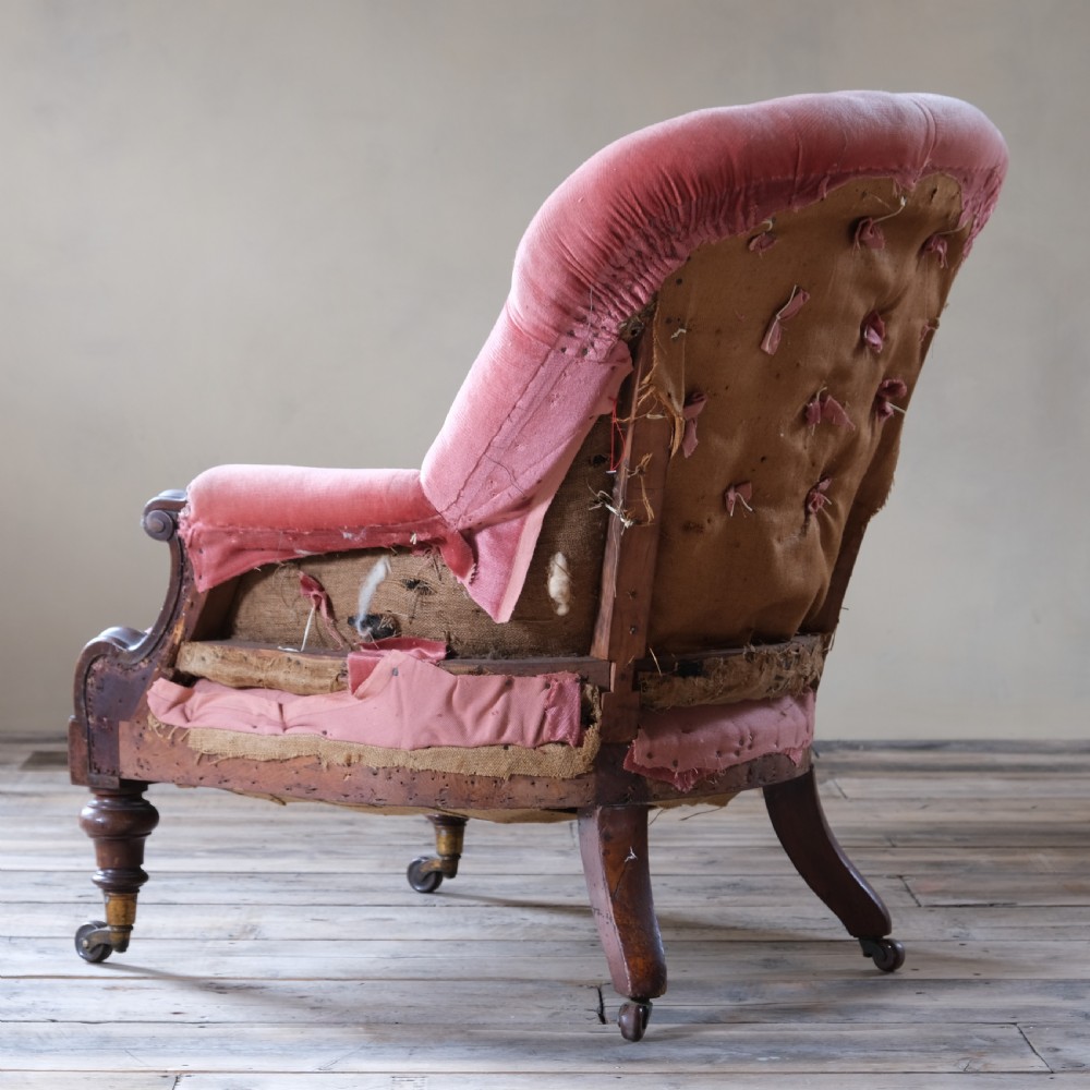19th century Mahogany library armchair View VII