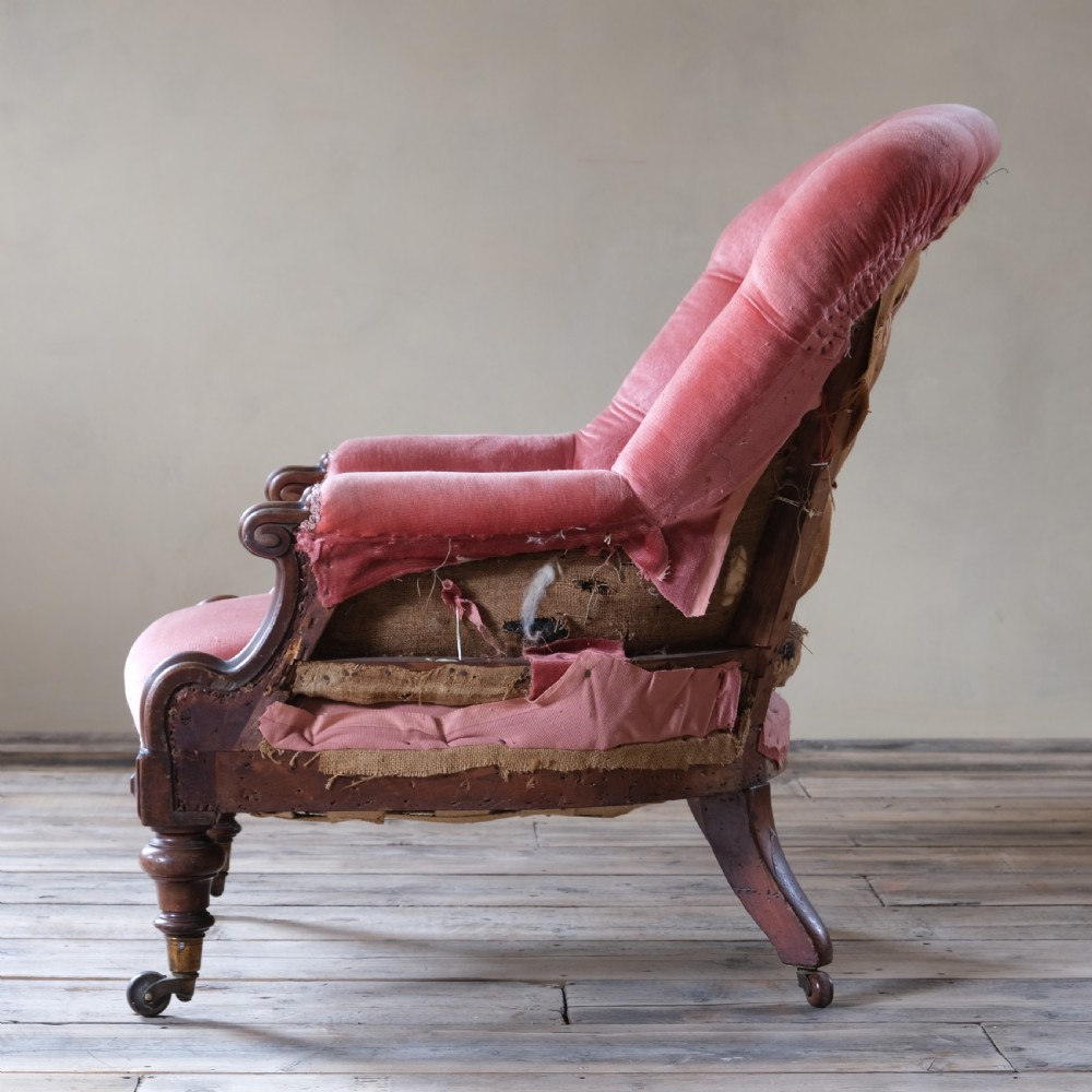 19th century Mahogany library armchair View VIII