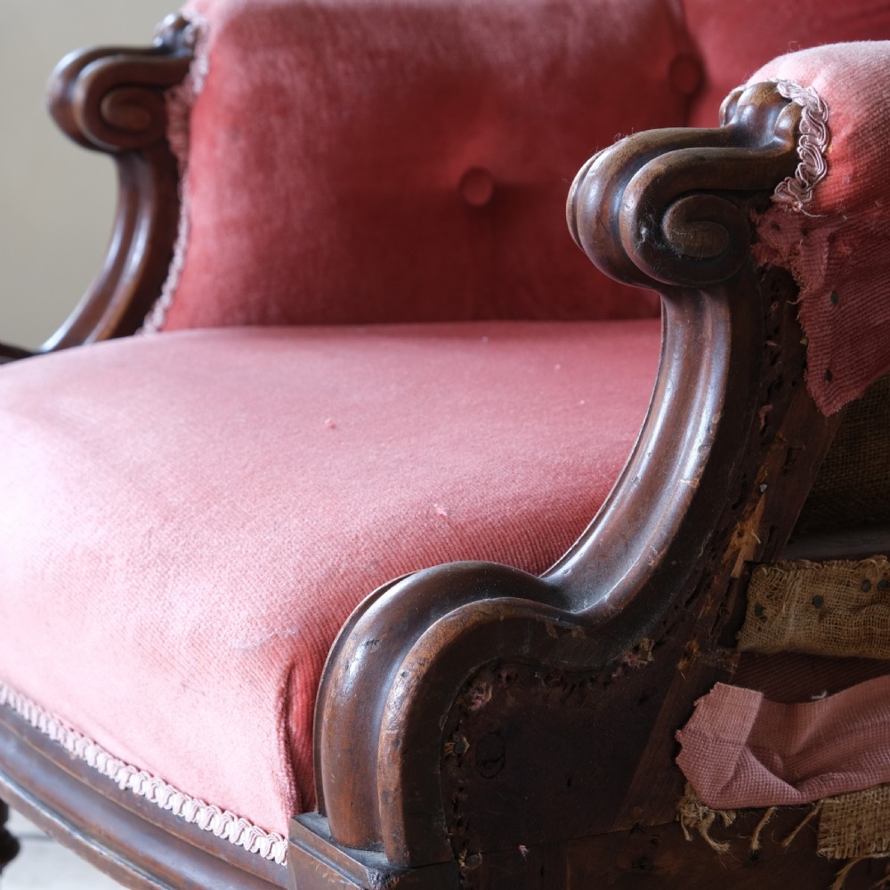 19th century Mahogany library armchair View X