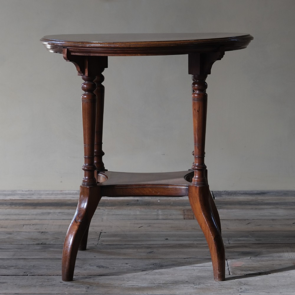 19th century walnut Holland and sons 2 tier side table
