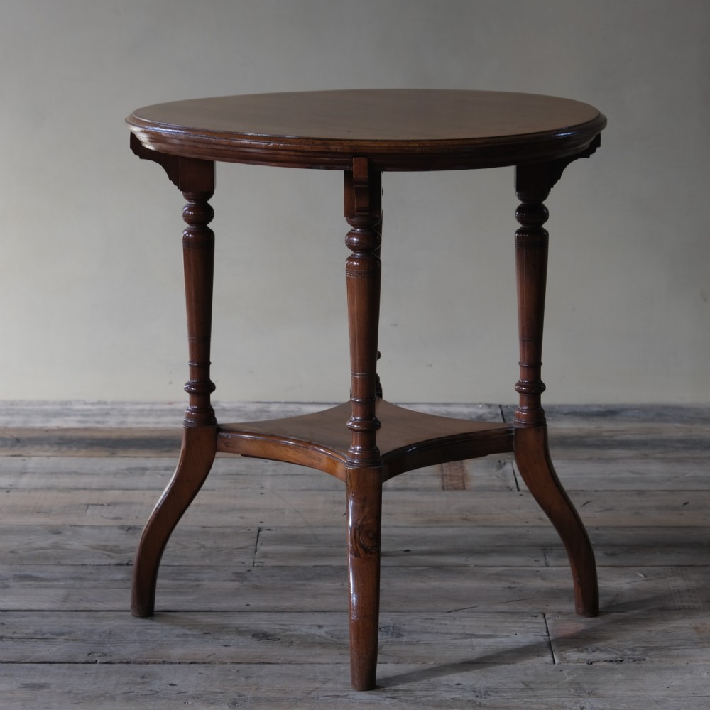 19th century walnut Holland and sons 2 tier side table View III