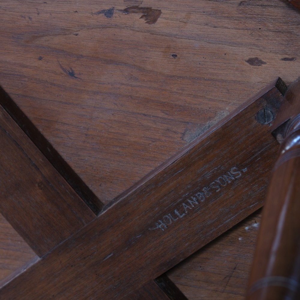 19th century walnut Holland and sons 2 tier side table View VIII