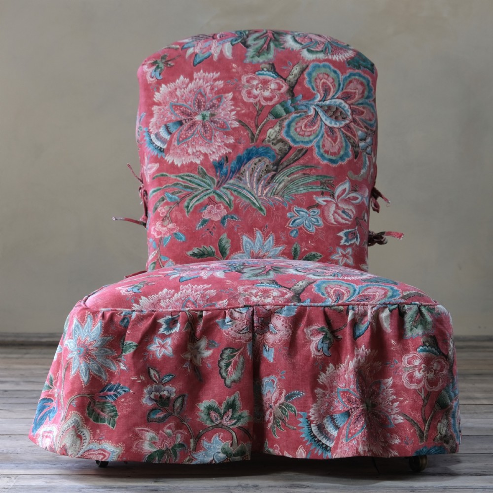 19th century Howard and sons slipper chair View II