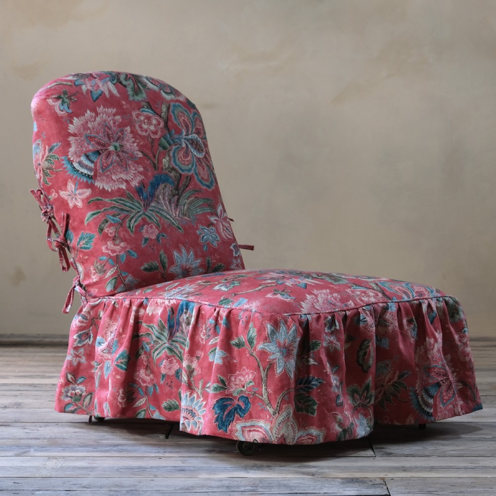 19th century Howard and sons slipper chair View III