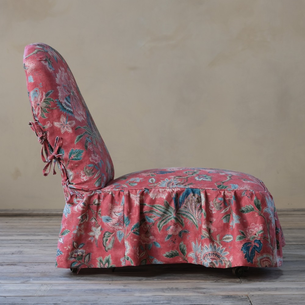 19th century Howard and sons slipper chair View IV