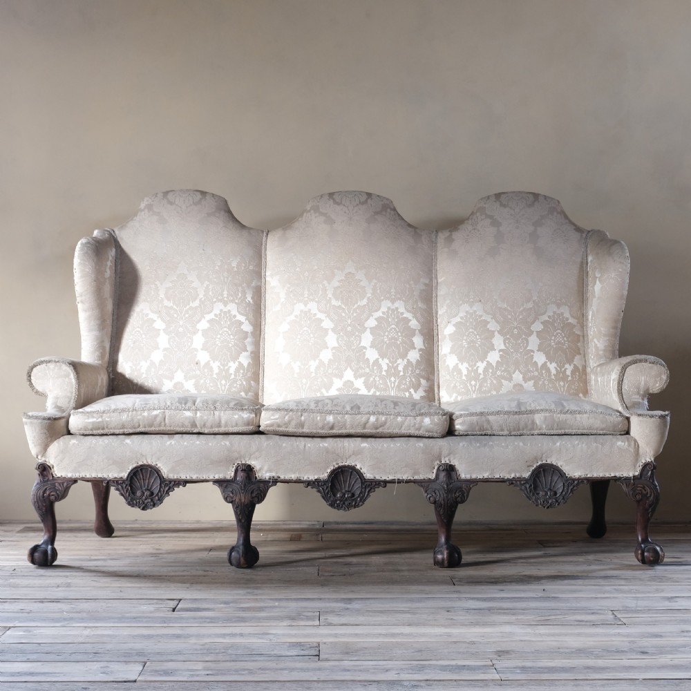 18th century style country house wingback sofa View II