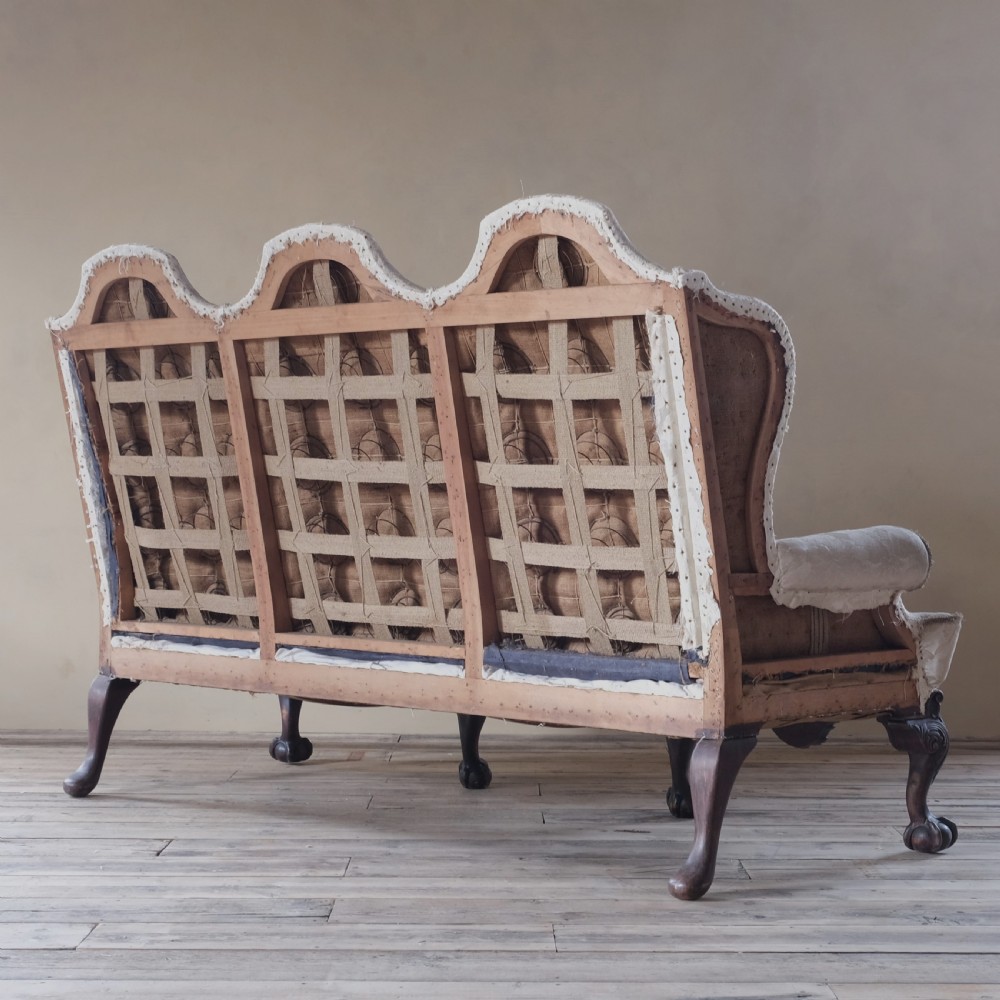 18th century style country house wingback sofa View IV