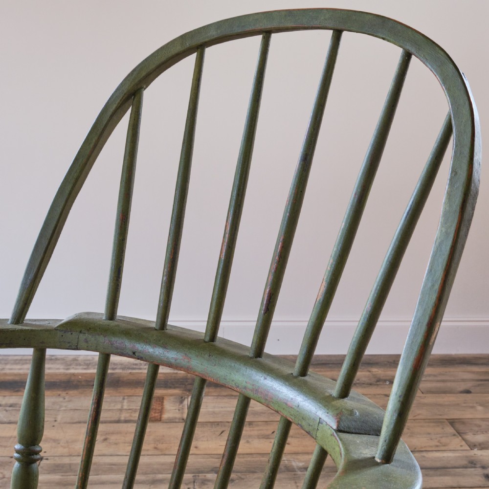 19th century west country Windsor chair in green paint View IV