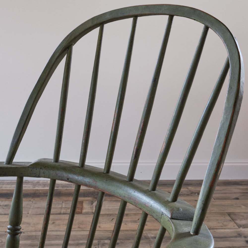 19th century west country Windsor chair in green paint View XXIV