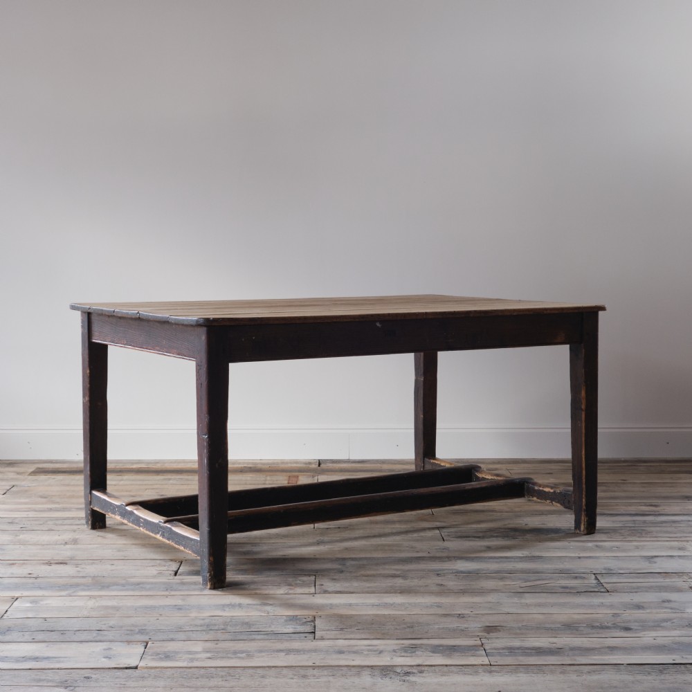 19th century painted pine kitchen table