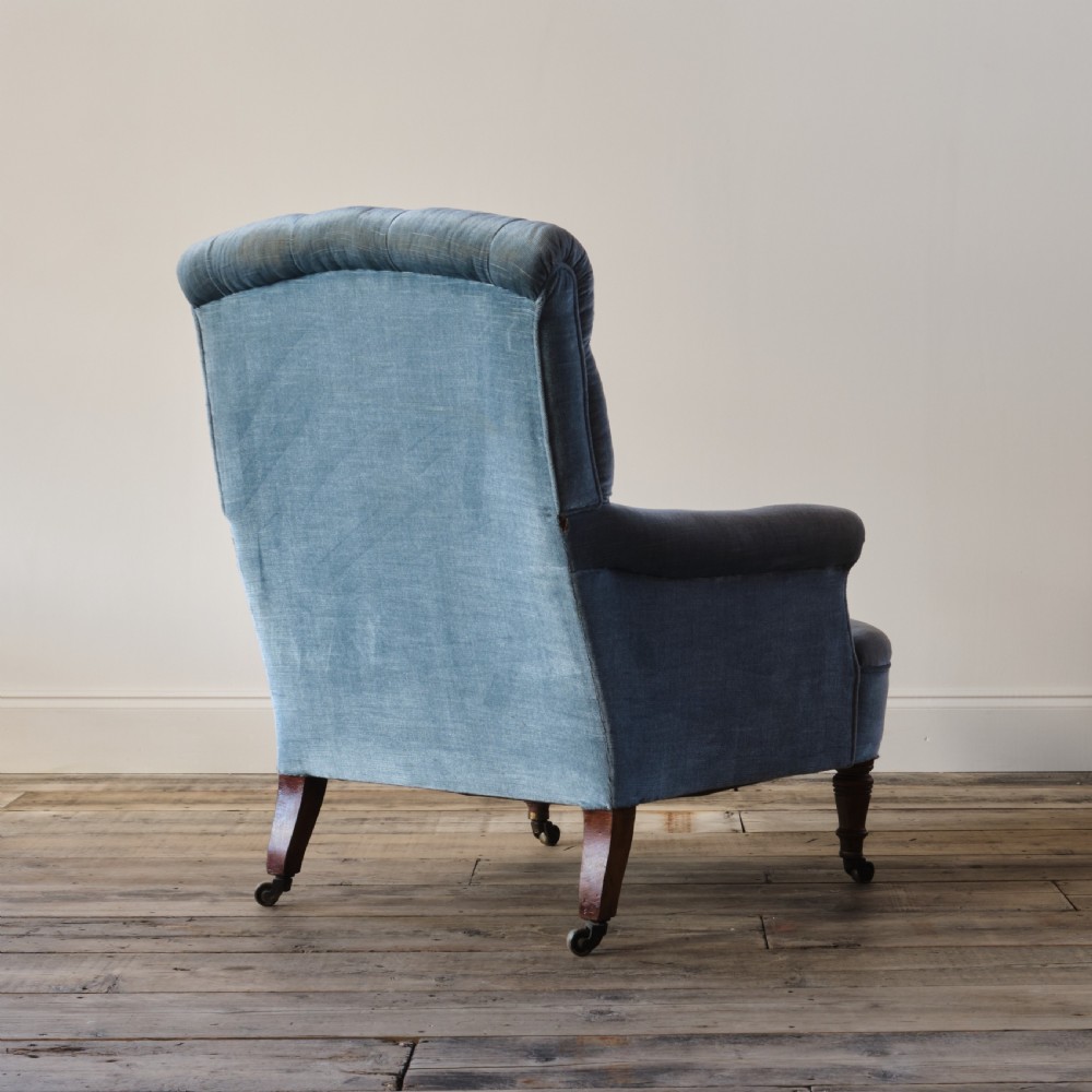 19th century country house Howard style armchair. View V