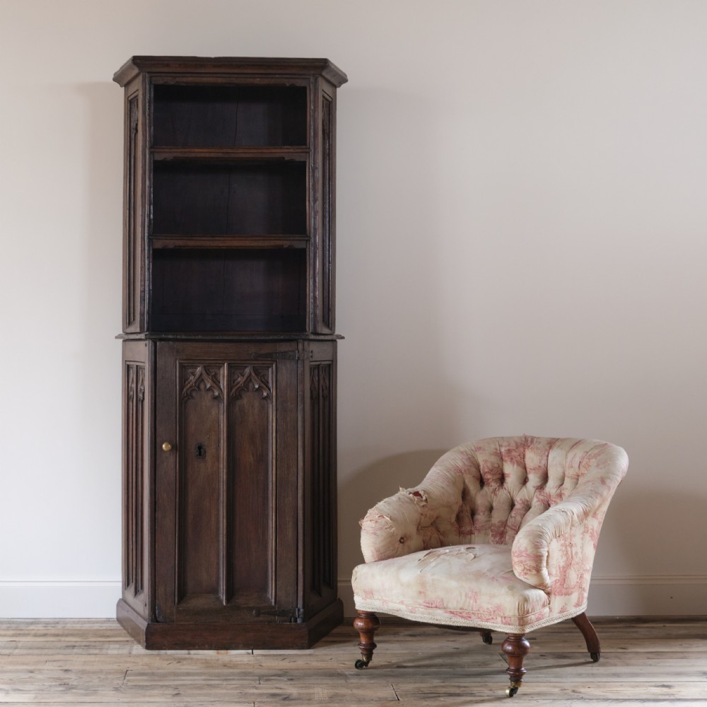 18th Century Gothic Oak Cupboard View II
