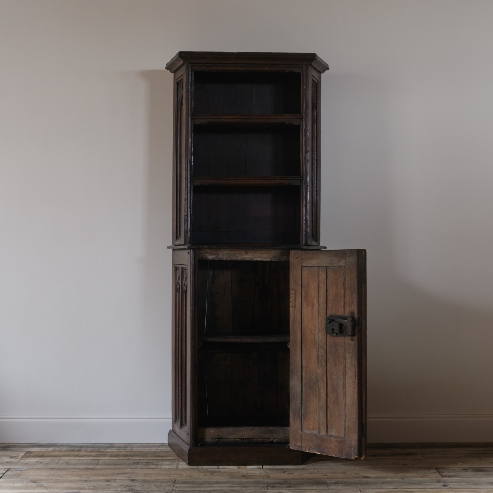 18th Century Gothic Oak Cupboard View III