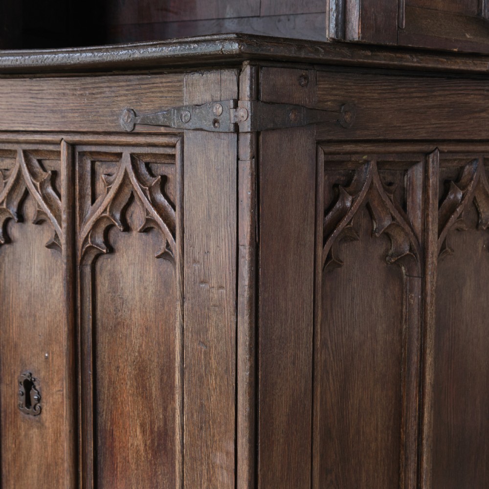 18th Century Gothic Oak Cupboard View VII