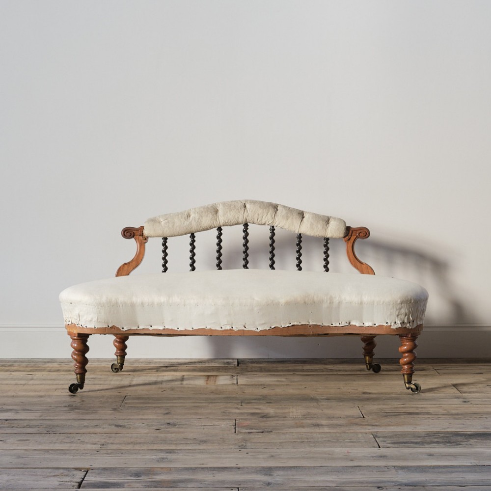 Mid 19th century Hindley and sons parlour sofa.