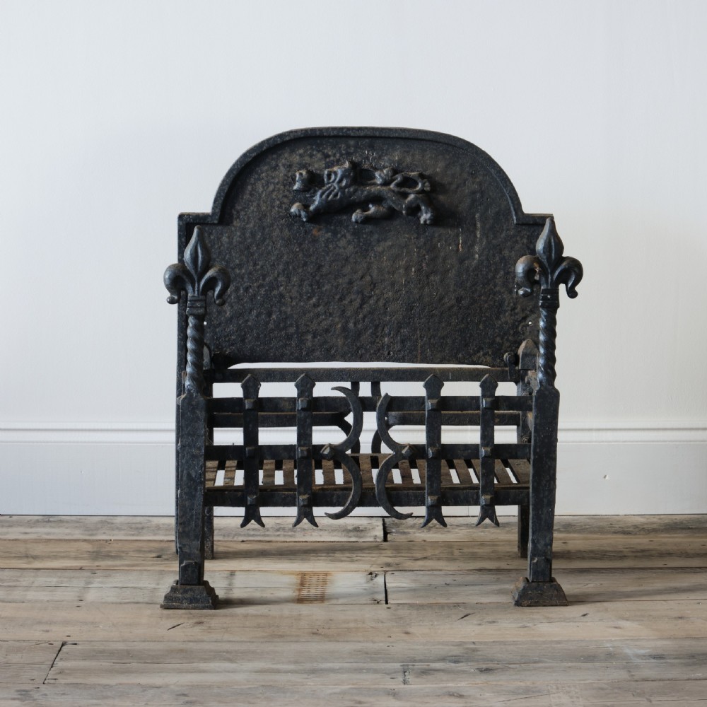 Wrought iron fire basket View II