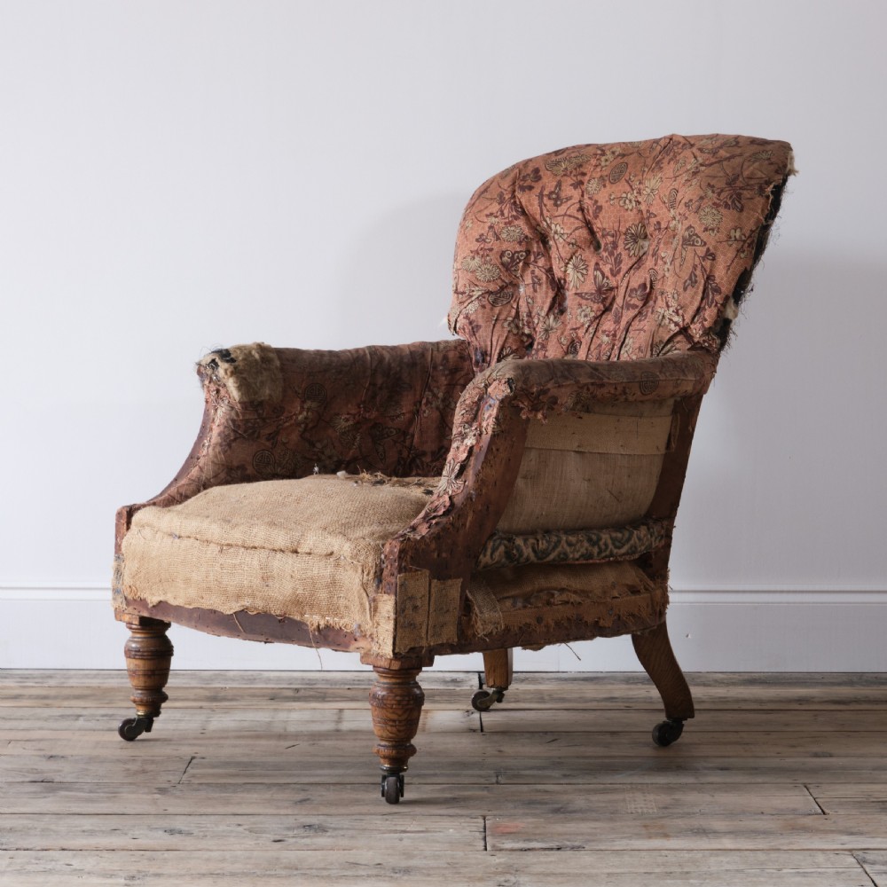 19th century spoon back armchair by Hampton and sons - Pall Mall London View II