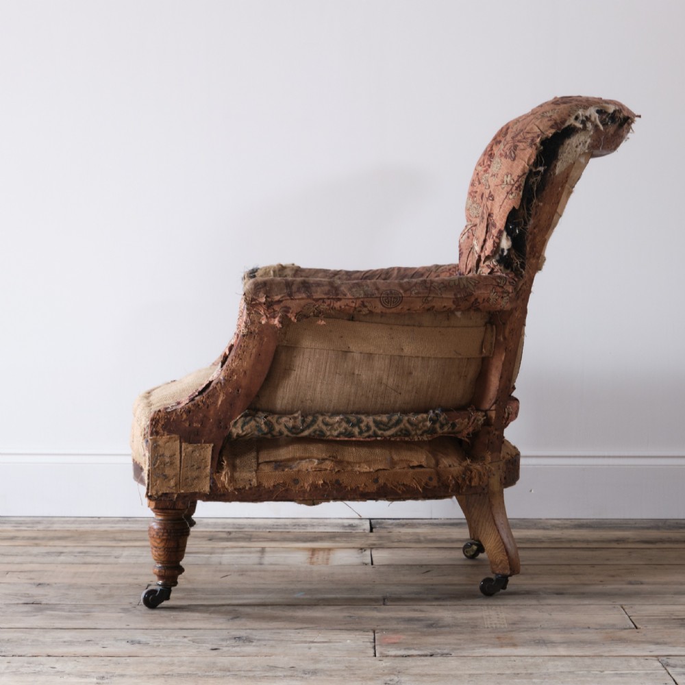 19th century spoon back armchair by Hampton and sons - Pall Mall London View III