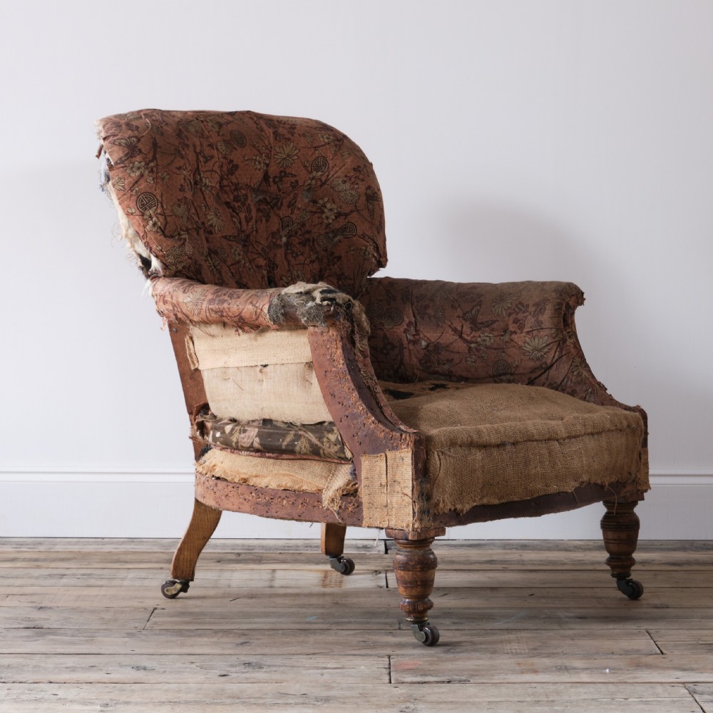 19th century spoon back armchair by Hampton and sons - Pall Mall London View VI